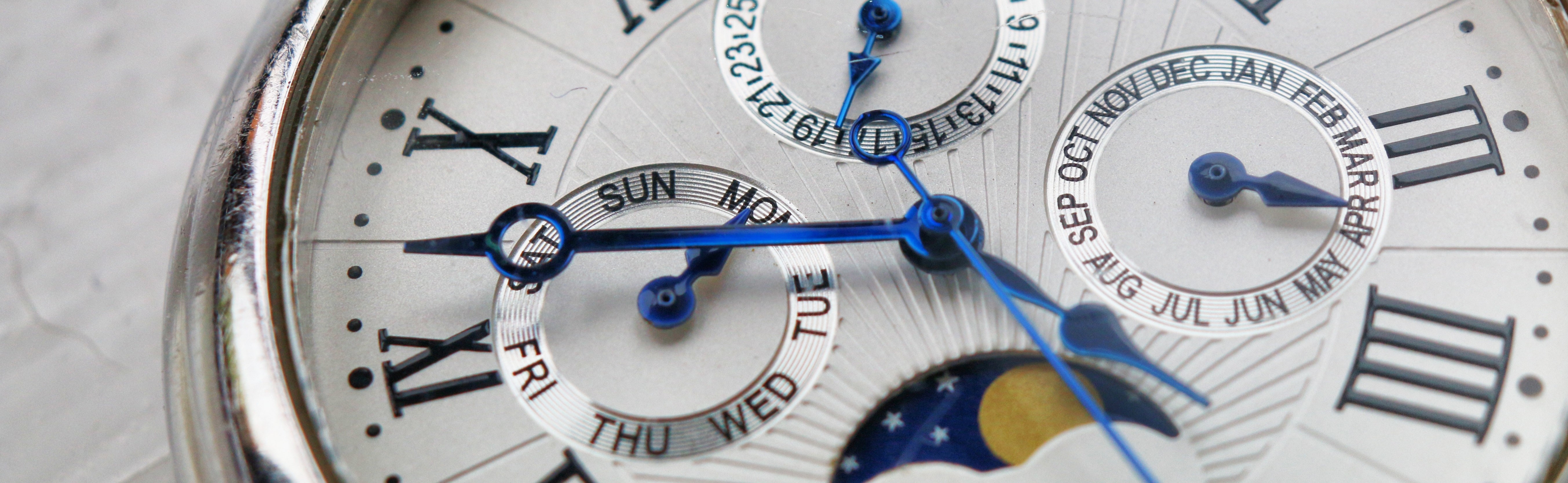 Watch face close up